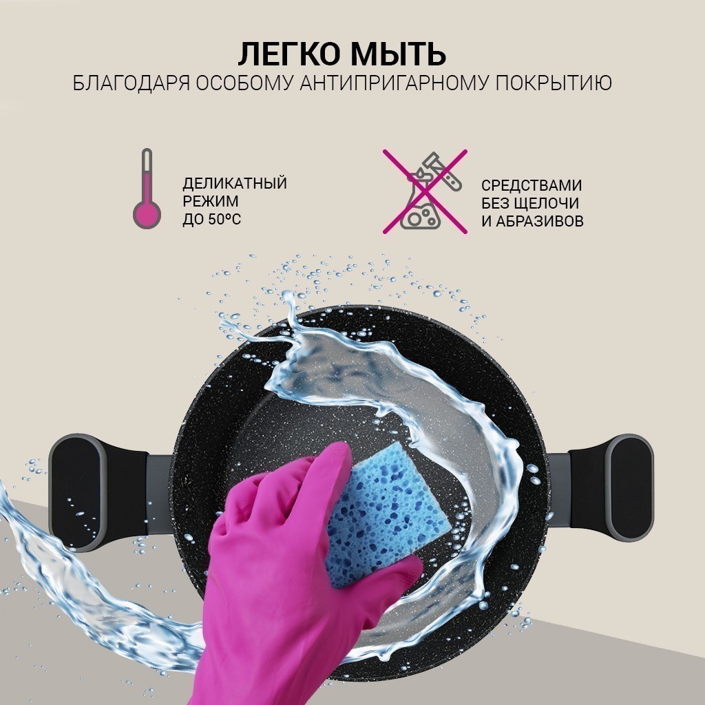 Кастрюля с крышкой Fissman Laura 4,65 л 14477