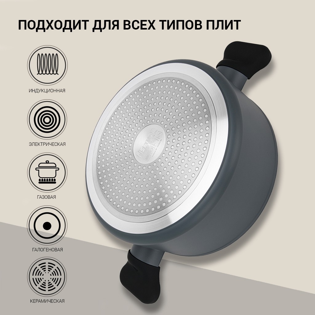 Кастрюля с крышкой Fissman Laura 4,65 л 14477