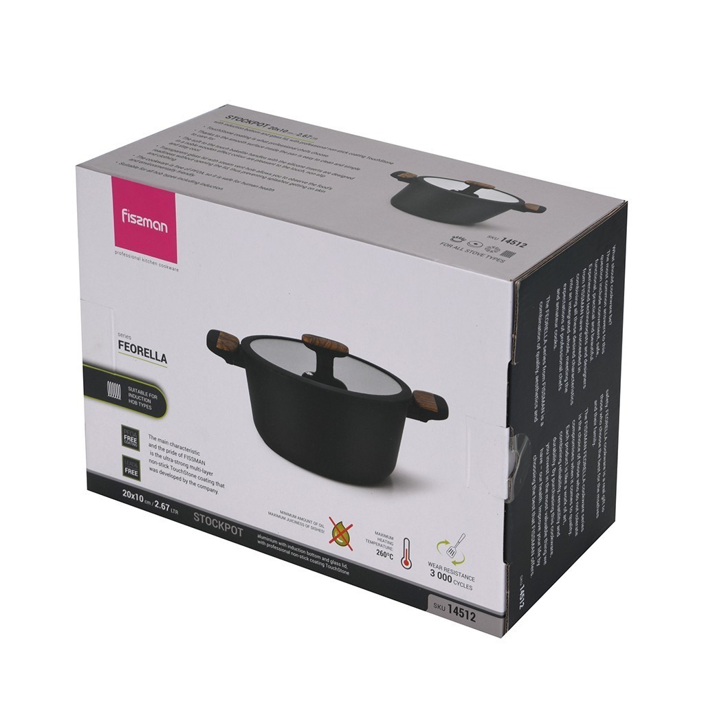 Кастрюля с крышкой Fissman Feorella 2,6 л 14512