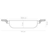 Фото Сковорода-сотейник без крышки Vinzer Stone Induction Line 26 см 50446